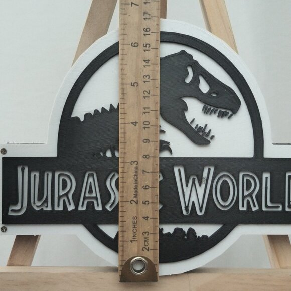 3D Printed Jurassic World RGB LED 8" x 6.5" Sign With Remote Control - Picture 11 of 13